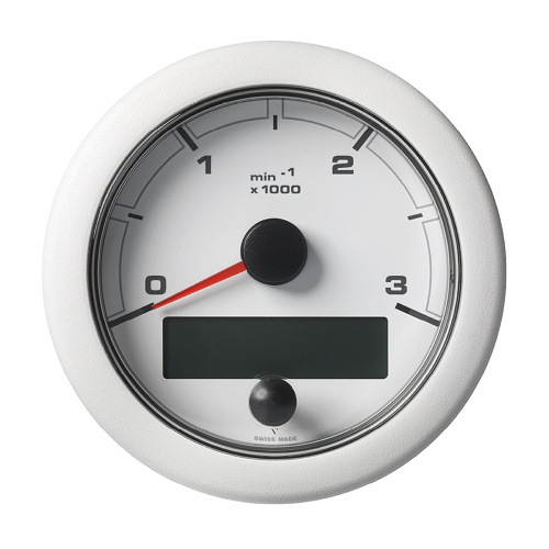 OL Tachometer 3000RPM 85mm White