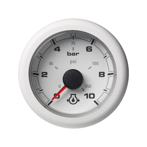 OL Engine Oil Pressure 52mm 10bar/150psi White