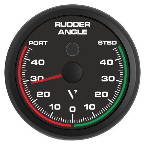OL Professional Rudder Angle Indicator 85mm Black
