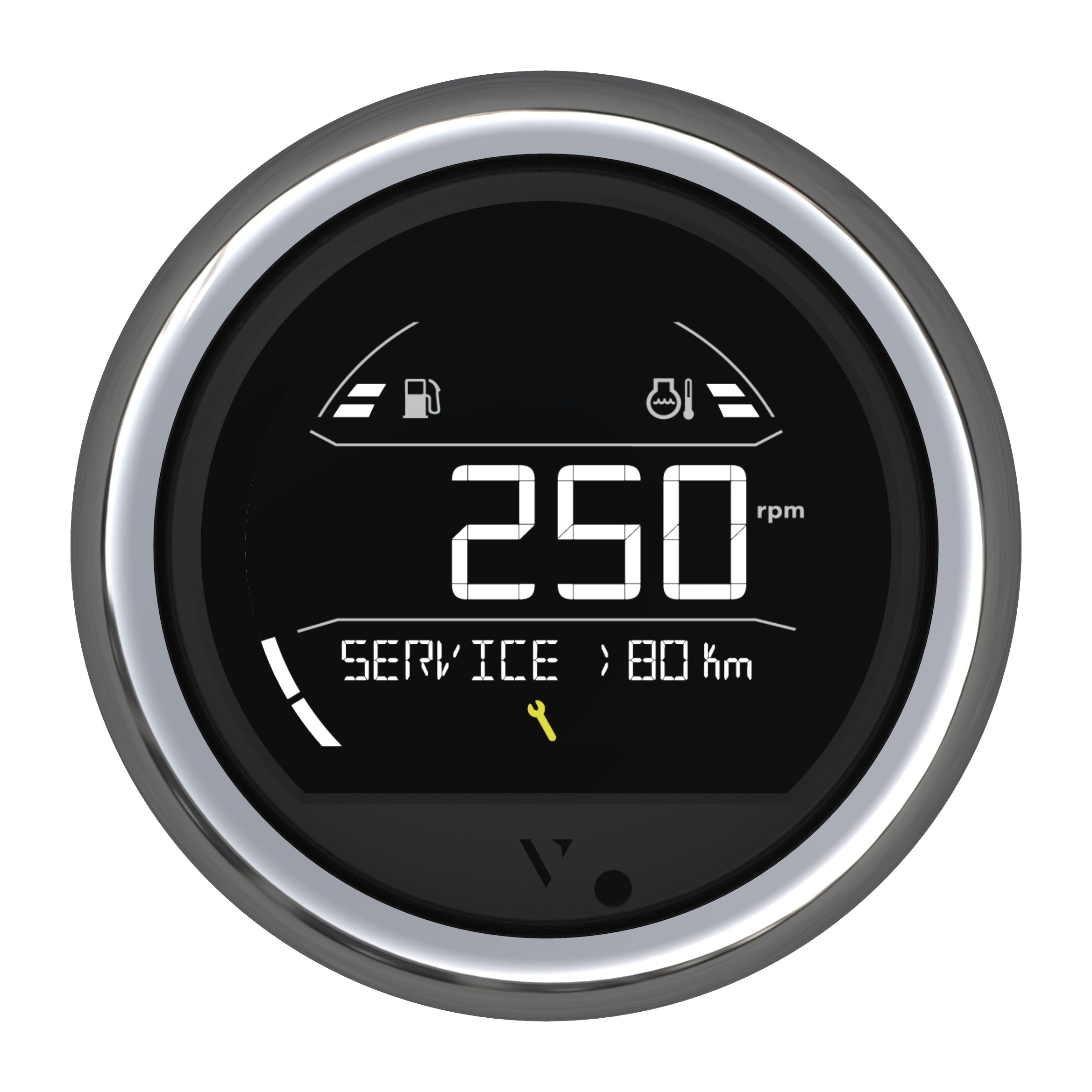 VL Digital 85 – round chrome bezel
