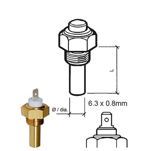 Temperature Sensor 120°C (Single-pole) M14x1.5