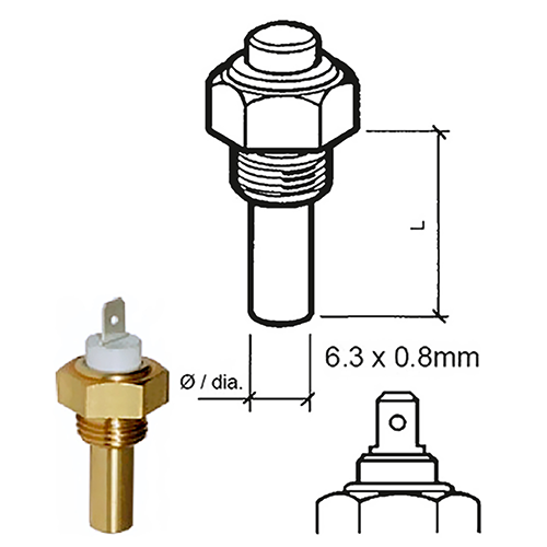 Temperature Sensor 120°C (Single-pole) M16x1.5