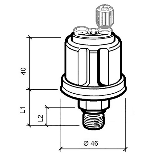Pressure Sensor 10Bar/ 150Psi (Single pole) M12 x 1.5