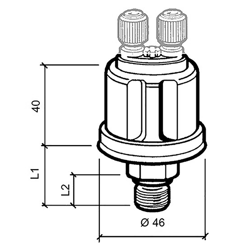 Pressure Sensor 5Bar/ 80Psi (Single pole) 1/8 - 27 nptf