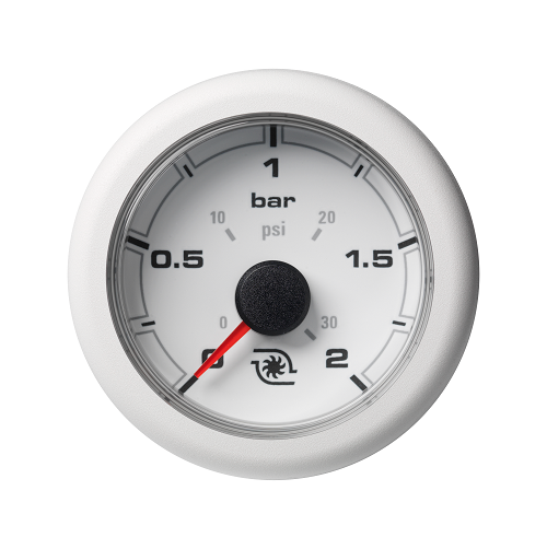 OL Boost Pressure 52mm 2bar/30psi White