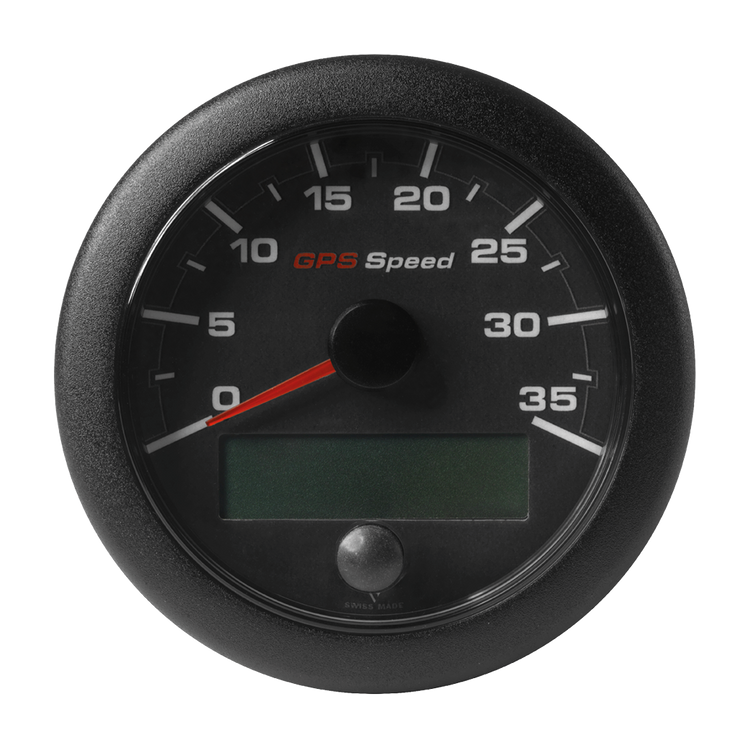 OL GPS Speedometer 85mm 35kn/kmh/mph Black