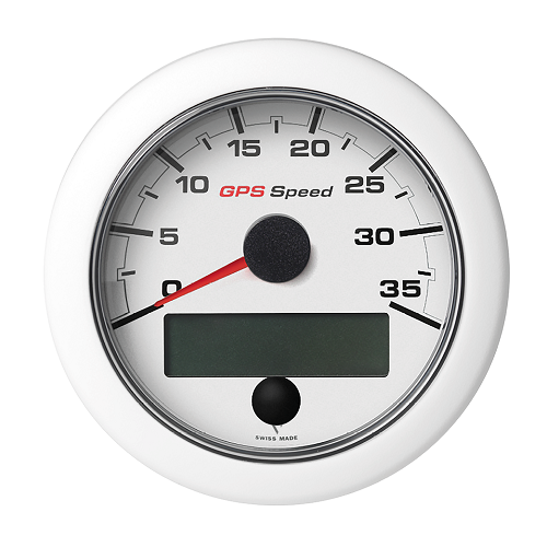 OL GPS Speedometer 85mm 35kn/kmh/mph White