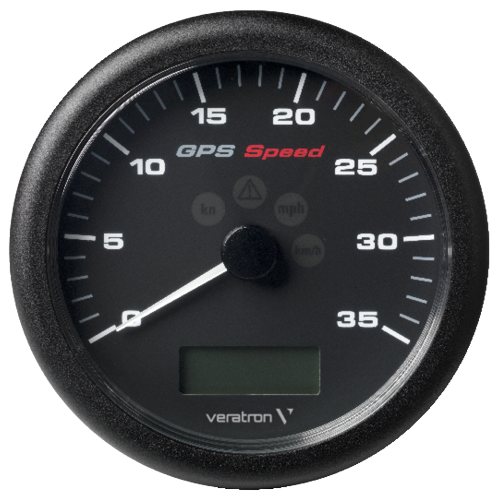 VL GPS Speedometer 110mm 35kn/kmh/mph Black