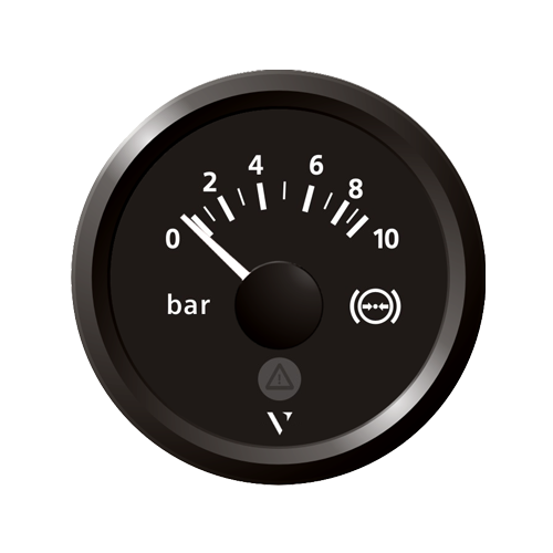 VL Brake Pressure 52mm 10bar Black tb